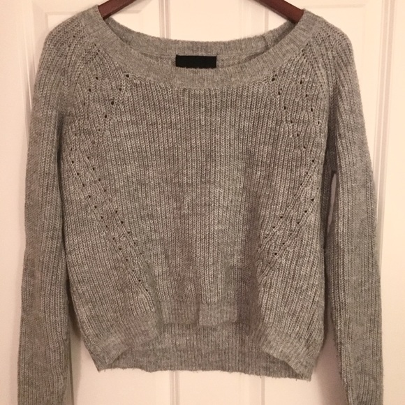 Harlowe & Graham Sweaters - Grey knit sweater